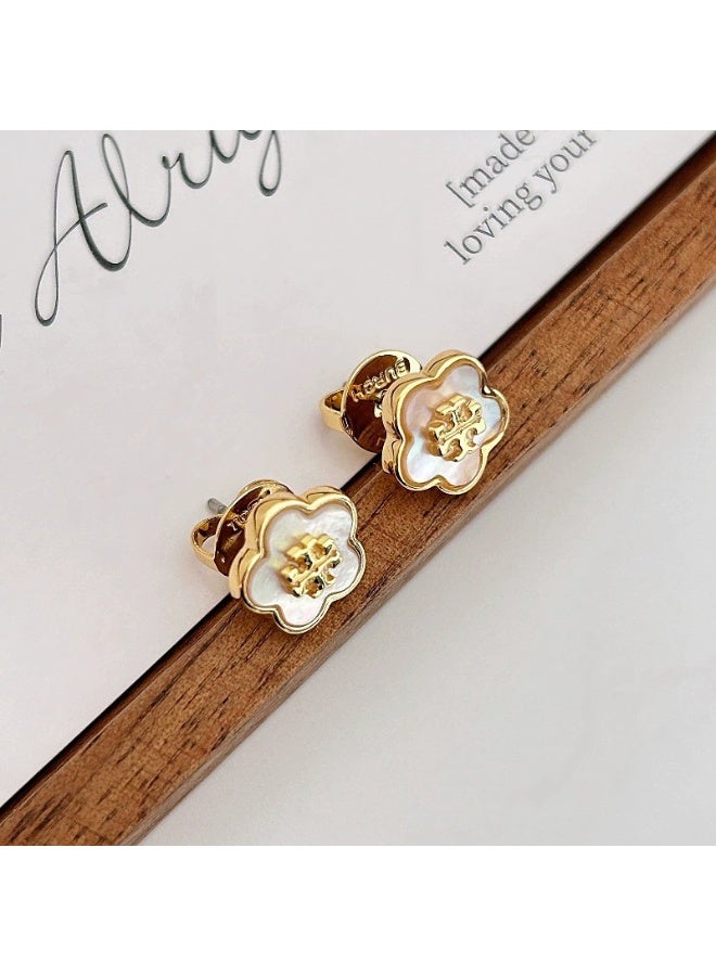 Burch Women's Lacquered Raised Logo Stud Earrings - Image 2